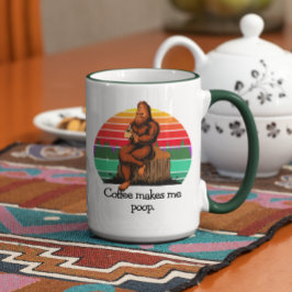 Caneca Café Me Faz Cagar Bigfoot Sasquatch Engraçado 15oz