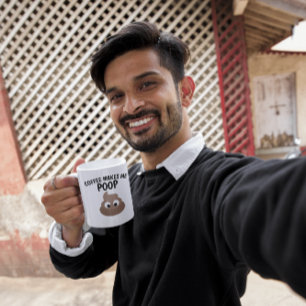 Caneca CAFÉ ME FAZ PÔR MALAS Engraçadas