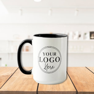 Caneca Café Minimizado com marca de logotipo comercial pe