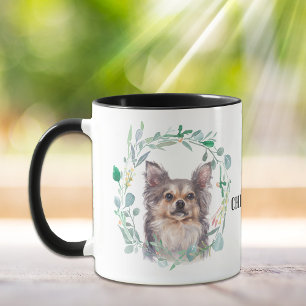 Caneca Café Mug Chihuahua Wreath