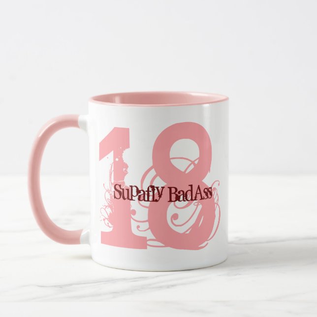Caneca Café Mug com 18 anos de idade personalizável (Esquerda)