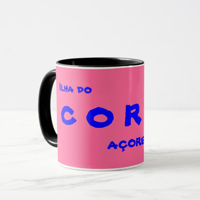 Caneca Café Mug do Corvo Açores (Frente Esquerda)