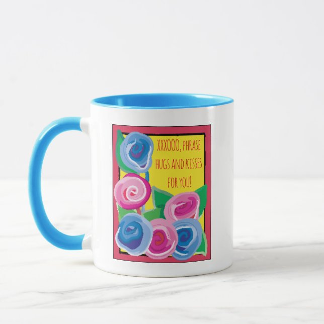 Caneca Café Mug "XXXOO Hugs & Kisses" (Esquerda)