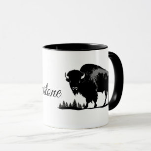 Caneca Café Mug-Yellowstone Buffalo
