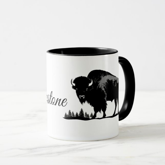 Caneca Café Mug-Yellowstone Buffalo (Frente Esquerda)
