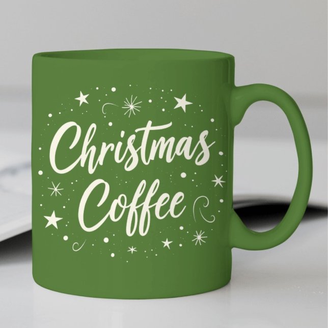 Caneca Café Natal Moderno - Script 2 Tone Coffee (Criador carregado)