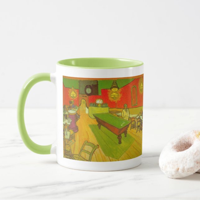 Caneca Café Noturno por Vincent van Gogh (Com Donut)