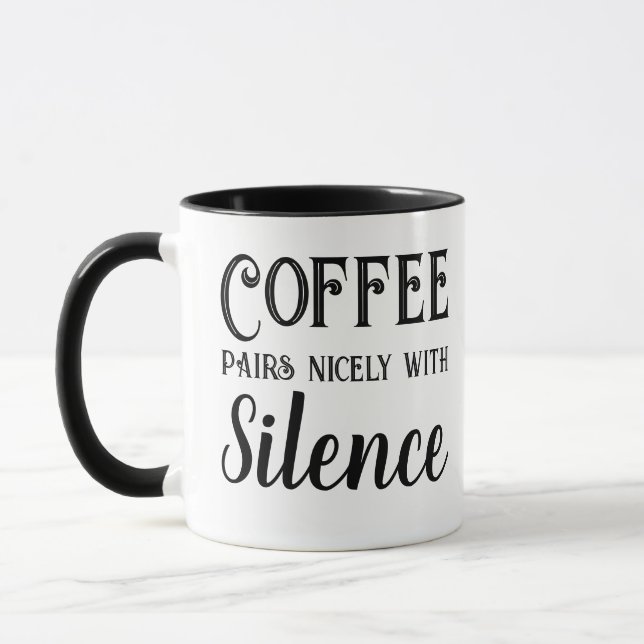 Caneca Café Pairos com bom senso com silêncio (Esquerda)