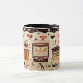 Caneca Café Para O Meu Desenho De Cuta De Namorados N.O 2