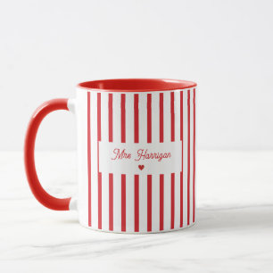 Caneca Café para Professores com Faixa Vermelha