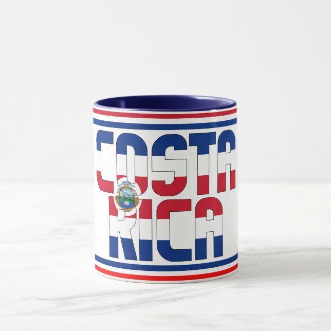 Caneca Café Patriótico com Bandeira Nacional Costa Rica (Centro)