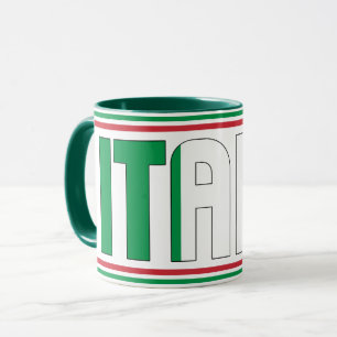 Caneca Café Patriótico com Bandeira Nacional da Itália