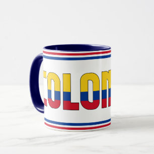 Caneca Café Patriótico de Bandeira da Colômbia