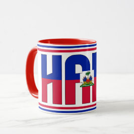 Caneca Café Patriótico de Bandeira do Haiti