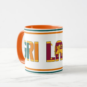 Caneca Café Patriótico de Bandeira do Sri Lanka