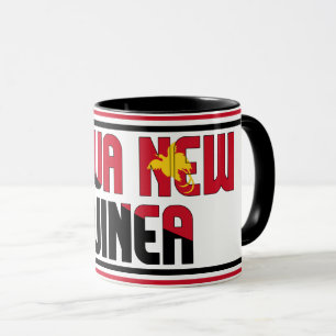 Caneca Café Patriótico de Bandeira Nacional da Papua-Nova