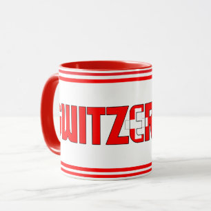 Caneca Café Patriótico de Bandeira Nacional da suiça