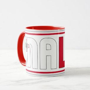 Caneca Café Patriótico de Bandeira Nacional de Malta