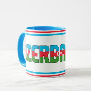 Caneca Café Patriótico de Bandeira Nacional do Azerbaij
