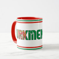 Café Patriótico de Bandeira Nacional do Turquemeni