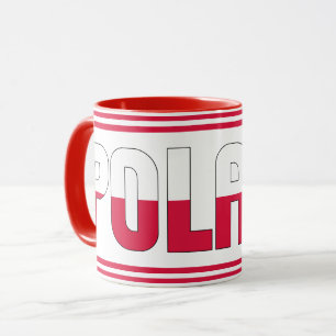 Caneca Café Patriótico de Bandeira Polônia