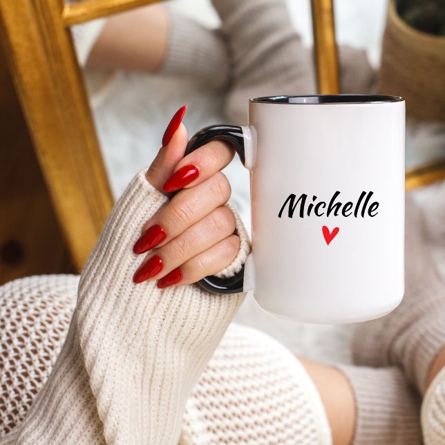 Caneca Café Personalizado Coração E Nome (Criador carregado)