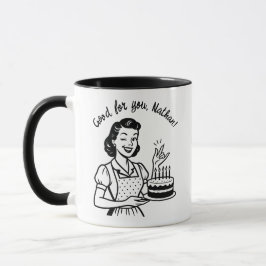 Caneca Café Personalizado De Bolo De Aniversário Retroati