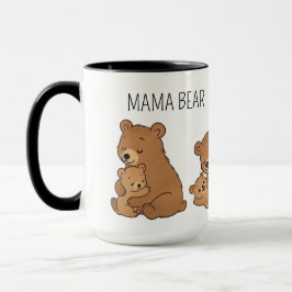Caneca Café personalizado fofo com desenho à mão de mamãe