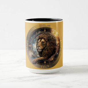 Caneca Café Personalizável Leo Zodiac