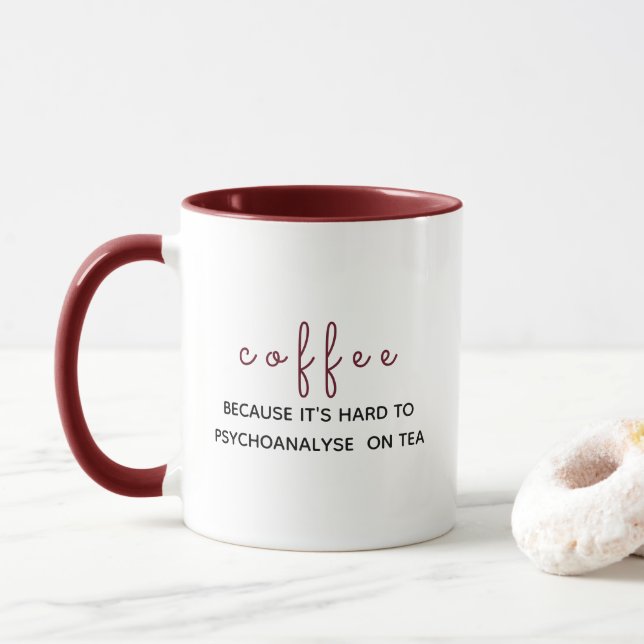 Caneca Café: Porque é Duro para psicanálise no chá (Com Donut)