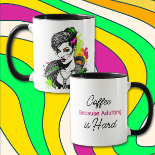 Caneca Café, porque Ser Adulto é Difícil   Humor Sarcásti