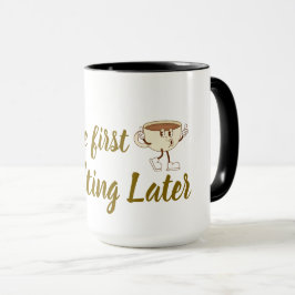 Caneca Café Primeiro Tee – Divertido & Tendência
