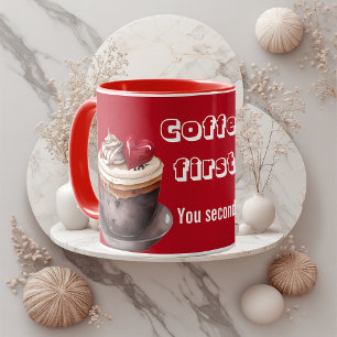 Caneca Café Primeiro Você Segundo Tipografia Excêntrica R