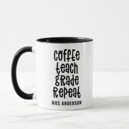 Caneca Café, professor, grau, professor de tipografia rep