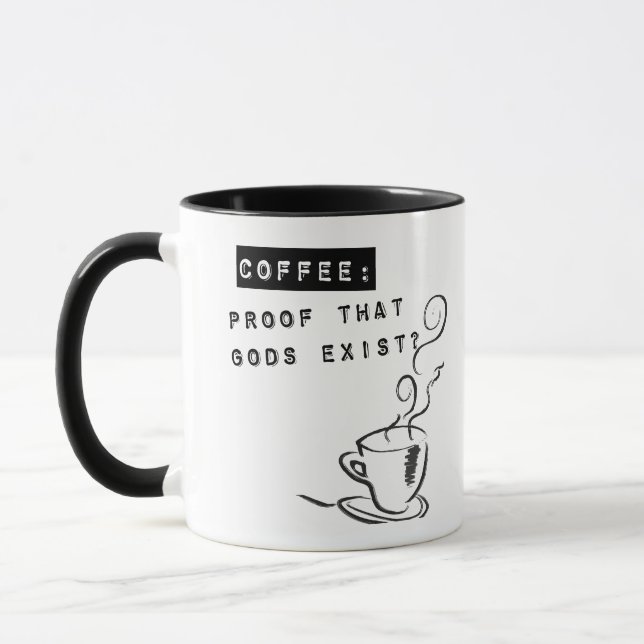 Caneca Café: Prova de que Deuses existem? (Esquerda)