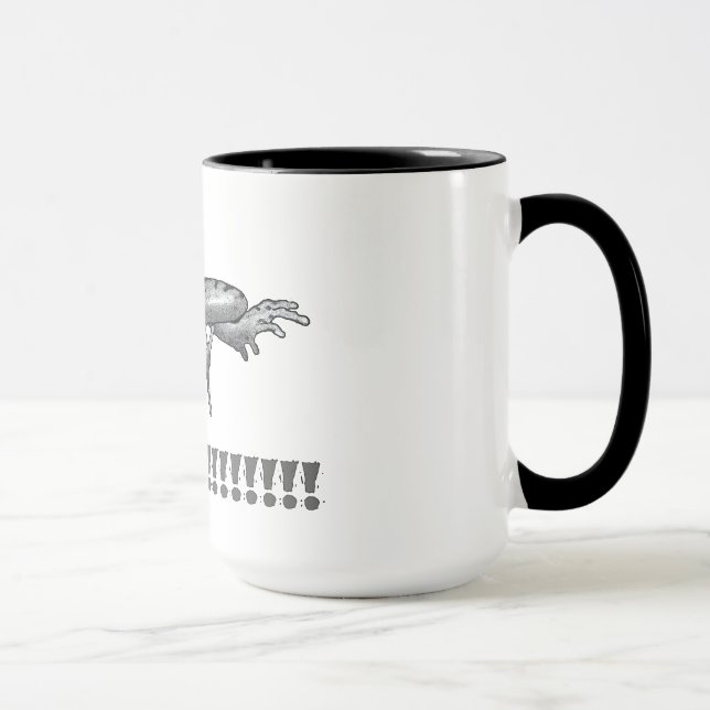 Caneca Café!!!!!!!!! Pulando o sapo, arte do lápis (Direita)