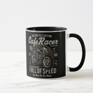 Caneca Café Racer Work Race Duro Duro Ir Rápido ou Ir p