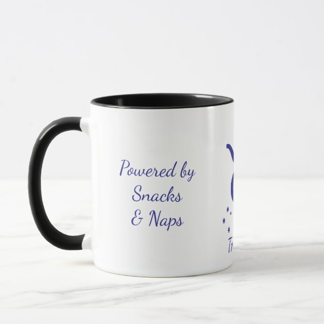 Caneca Café Simples Tipografia Azul Touro Zodíaco (Esquerda)