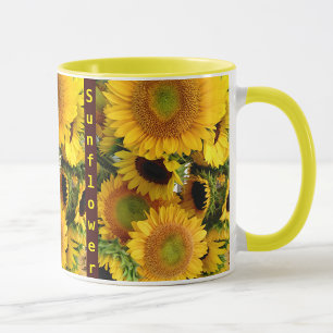 Caneca Café Sunflower Café Cup Sunshine Mug Personalize