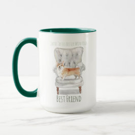 Caneca Café Tem Gosto Melhor...Corgi