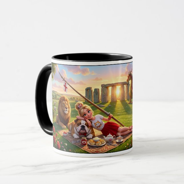 Caneca Café Temático Inglês 3D Incrível (Frente Esquerda)