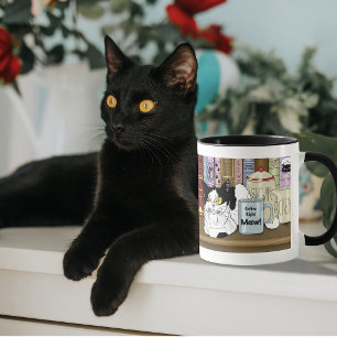 Caneca Café Tuxedo Cat Engraçado