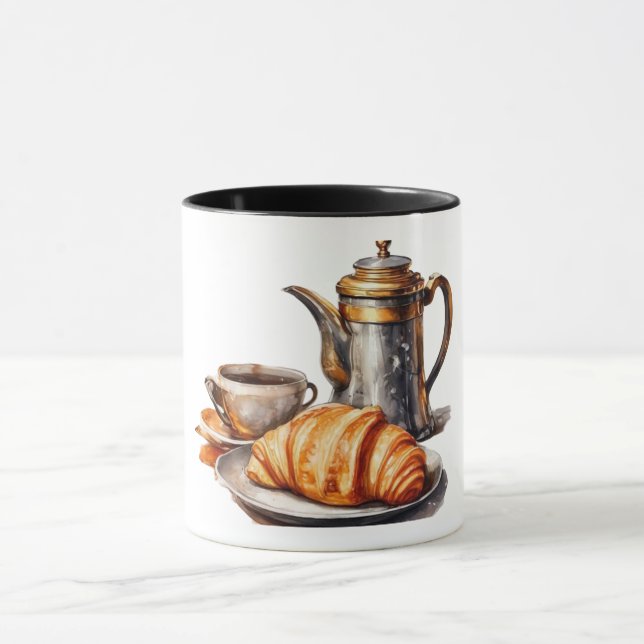 Caneca Café Vintage e Mug Croissant (Centro)