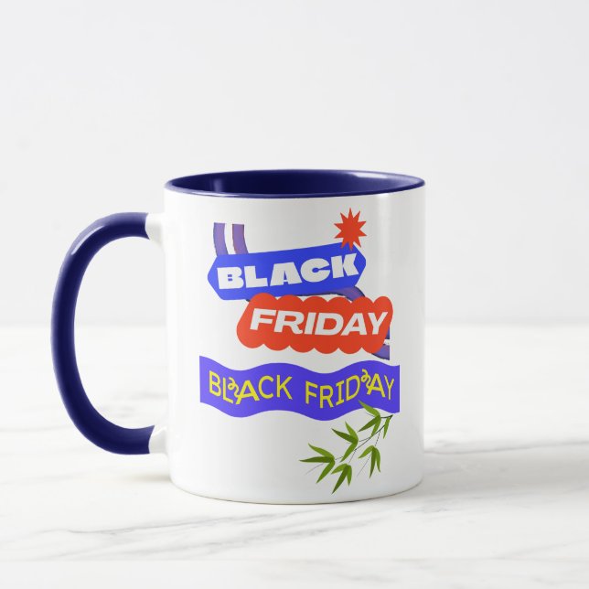 Caneca "Cafeína & Carrinho – Agito da Black Friday" (Esquerda)