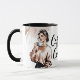 Caneca Cafeína e Confiança - Taça de Café da Senhora Chef