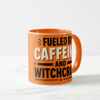 Caneca Cafeína e Feitiçaria Halloween Café para Professor
