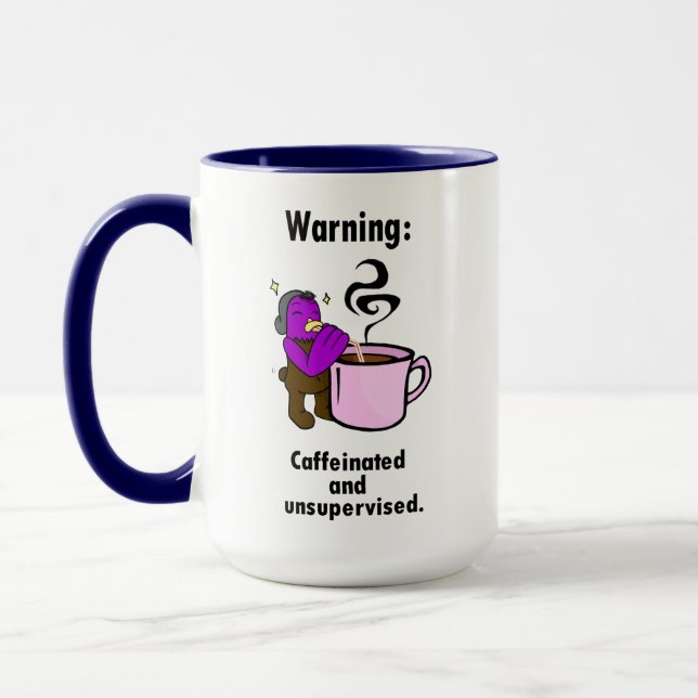 Caneca Cafeinado e Mug de Café Sem Supervisão (Esquerda)