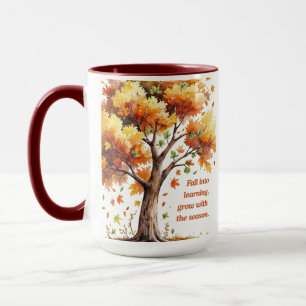 Caneca Caia no Aprendizado – Outono Inspirador