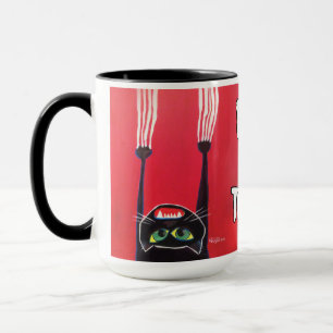 Caneca "Cair dentro lá! "Caneca do gato preto