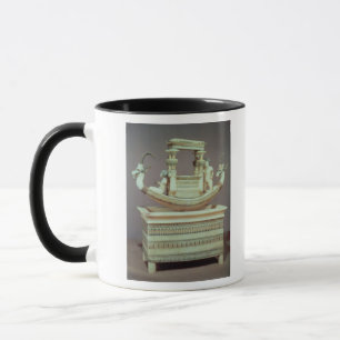 Caneca Caixa com um barco decorado com duas cabeças
